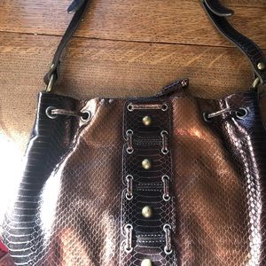 Donald Pliner Bronze crock handbag